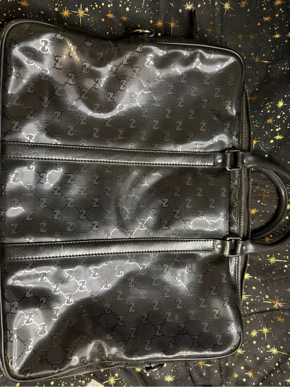 Gucci Black GG Briefcase